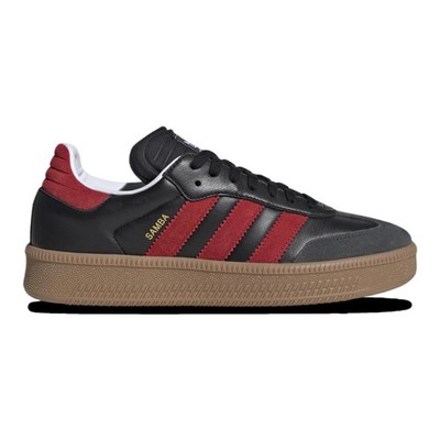 Adidas Originals Samba XLG Mens Retro Leather Sneaker - Black/Scarlet/Carbon