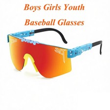 Kids Youth Baseball Sunglasses UV400 Sports Glasses for Boys Girls Ages 5-16