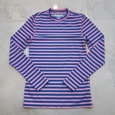 Crewcuts Rash Guard Girls XL Pink Blue Stripe UPF 50 Swim Shirt