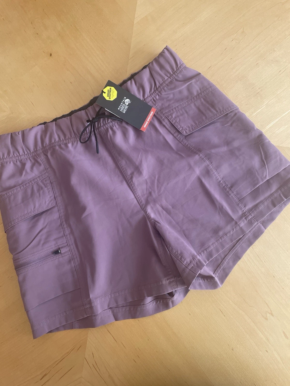 $89+NEW! MOUNTAIN HARDWEAR Women Trail Sender Shorts—(M)—PINK PURPLE—4” Inseam