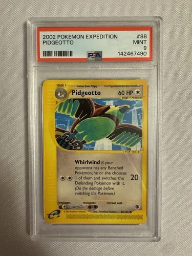 2002 Pokemon Pidgeotto Non-Holo Rare E Reader Expedition 88/165 PSA 9 MINT! WOTC