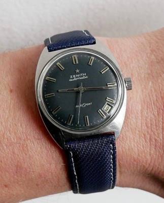 Zenith AutoSport 2552PC automatic blue dial watch