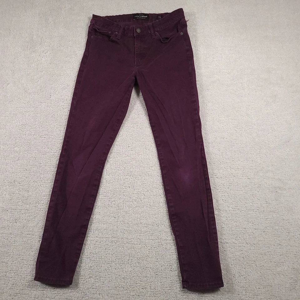 Lucky Brand Jeans Womens 4 Purple Ava Legging Stretch Skinny Pants Casual 27 - Image 2 of 4