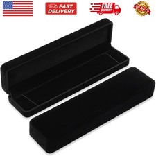 Set of 2 Velvet Necklace Box Long Bracelet Box Display Chain Jewelry Box Case...