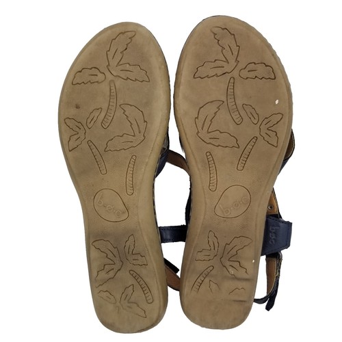 ✅B.O.C Born Concept Black Faux Leather Thong Strappy Slingback Sandals Womens 8M - Picture 3 of 13