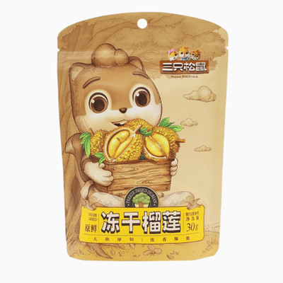 Three Squirrels Freeze-Dried Durian 30g 三只松鼠 冻干榴莲