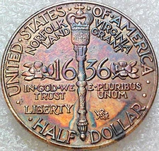 Fantacy Coin- 1936 Norfolk Commemorative Copy Coin - Custom Color 30mm