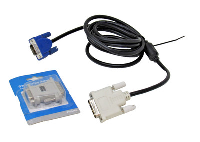Philips Switchable DVI Adapter 9AVMAC-074I and DVI Male to DB15 Male Cable VGA