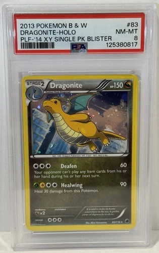 2013 Pokemon B&W Dragonite Cosmos Holo #83 Plasma Freeze Blister PSA 8 NM-MT