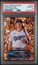 PSA 10 SHOHEI OHTANI /50 GOLD SELECTIONS DODGERS MVP 2024 TOPPS SAPPHIRE CHROME