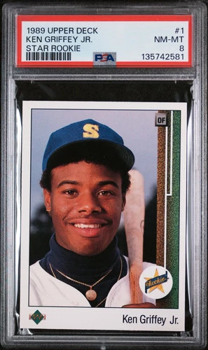 1989 Upper Deck Ken Griffey JR. #1 Star Rookie RC PSA 8 Mariners HOF