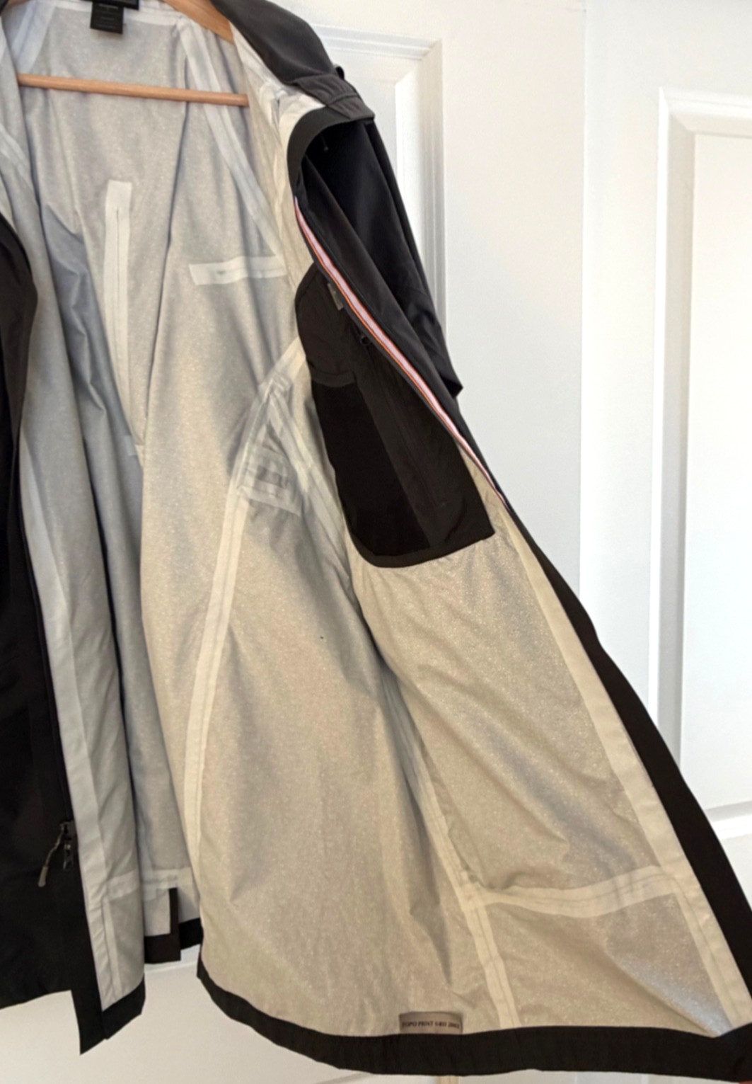 REI E1 Elements Nylon RainCoat Jacket Trench L Bl… - image 13