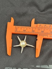 Sterling Silver Starfish Pendant With Pearl Center 925