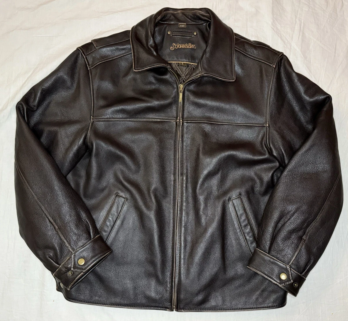 st johns bay leather jacket products for sale | eBay