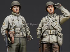 1/35 Resin Figure WWII US Infantry 2 Figures Unassembled Unpainted