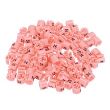 100 Pack Clothes Hanger Marker Number 54 Size Tag Fit 3mm Rod Pink