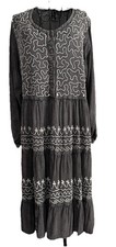 Sacred Threads Boho Embroidered Dress Long Sl...