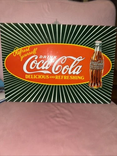 RARE VINTAGE 1999 COCA COLA SIGN 17 X 12in