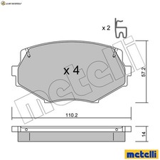 BREMSBELAGSATZ SCHEIBENBREMSE 22-0472-0 FÜR MAZDA ROADSTER/II/MX-5 MIATA 1.8L