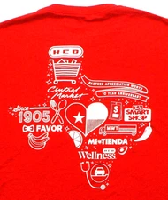 HEB Texas Grocery Store Employee Uniform "Partner Appreciation"  t-shirt Sz 4XL