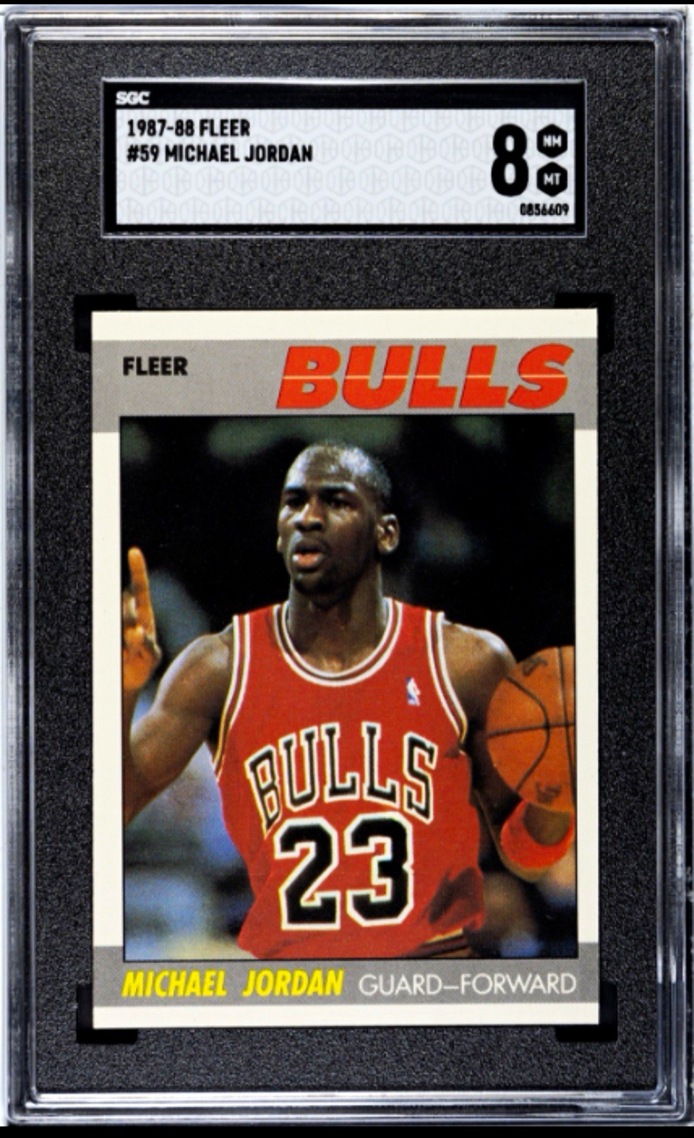 1987 Fleer Michael Jordan #59 Chicago Bulls Basketball SGC 8 - This card pops!!!