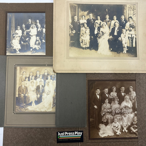 Lotto 4 antiche fotografie anni 20 festa matrimonio famiglia ritratto bianco e nero - Foto 1 di 6