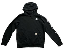 carhartt Women  s Relaxed Fit Hoodie Medium Black Pullover Chore B40