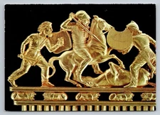 Scythian Comb Detail Postcard - Ancient Treasures from USSR Museums 1975