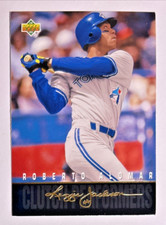 Roberto Alomar 1993 Upper Deck Clutch Performers #R1 MLB Insert Card Blue Jays