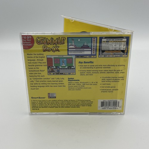 School House Rock Grammar Rock User Guide Educational CD-ROM 1998 Windows Mac - Afbeelding 2 van 5