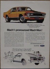 1970 Mustang Mach 1 Print Ad 1970 Mustang Mach 1 Print Ad