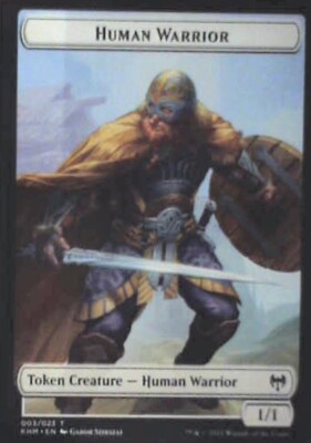Human Warrior Token - Kaldheim: #3, Magic: The Gathering Nm R32