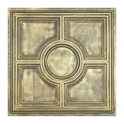 distressing Art deco style Ceil tiles Plastic wall panel PL37 Ancient gold 10pcs