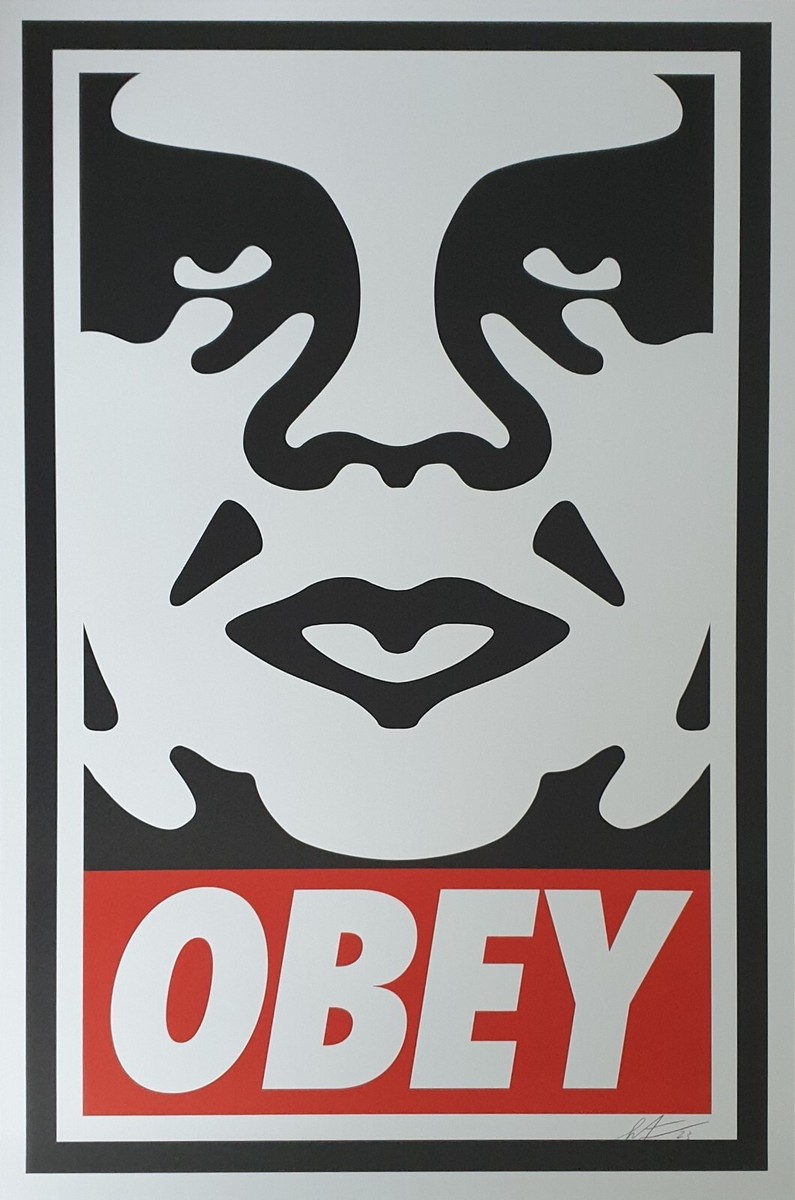 Shepard Fairey／OBEY アイコン・ステッカー／スクリーンプリント Shepard Fairey (OBEY) - Obey Icon - Open Edition - SIGNED