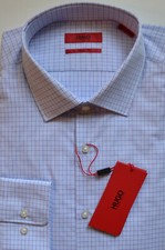 NWT HUGO Red Label By Hugo Boss Sharp Fit Plaid Long Sleeve Dress Shirt