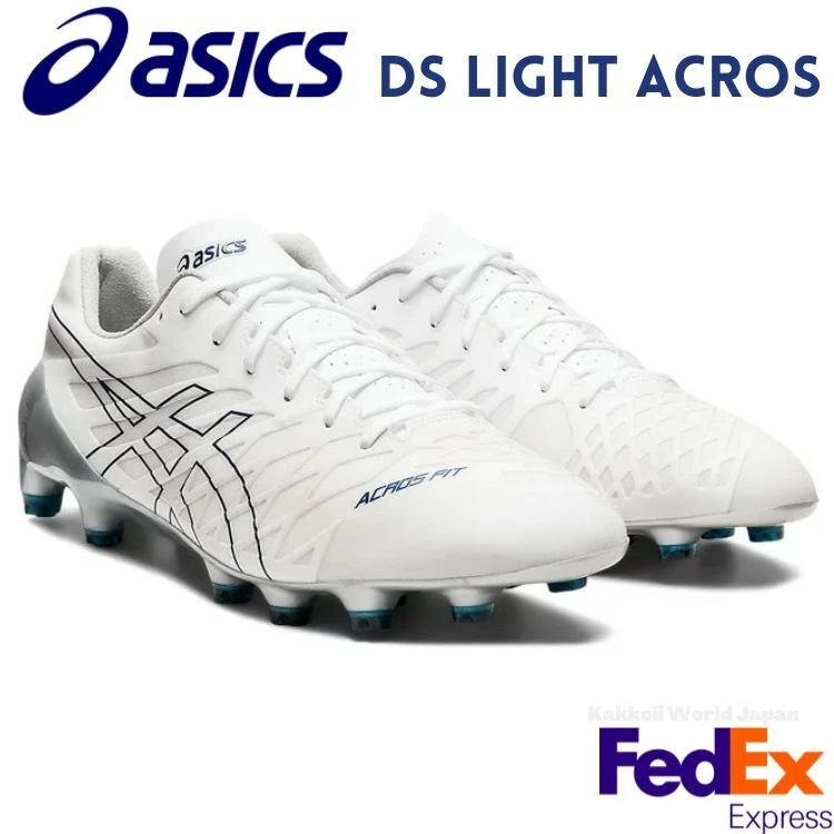ASICS Soccer Cleats Shoes DS LIGHT ACROS 1101A017 103 White x Mako Blue 2022