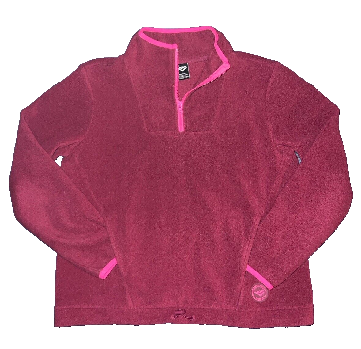 Giacca Vintage Pony Brand NYC Rosa Magenta Donna Pile Mezza Zip Media