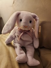 TY Beanie Baby Floppity the Purple Bunny 8.5 inch Stuffed Animal Toy 1996
