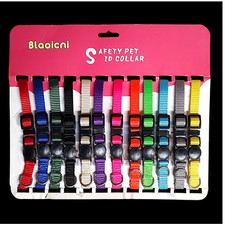 Puppy ID Collars Identification Soft Nylon Adjustable Breakaway Safety Whelping