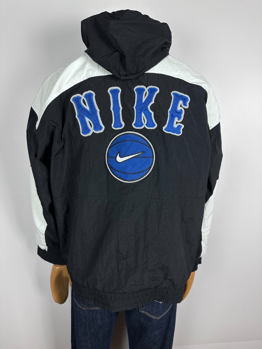 Vintage 90s Nike Basketball Big Logo Jacket Hoodie Swoosh Mens