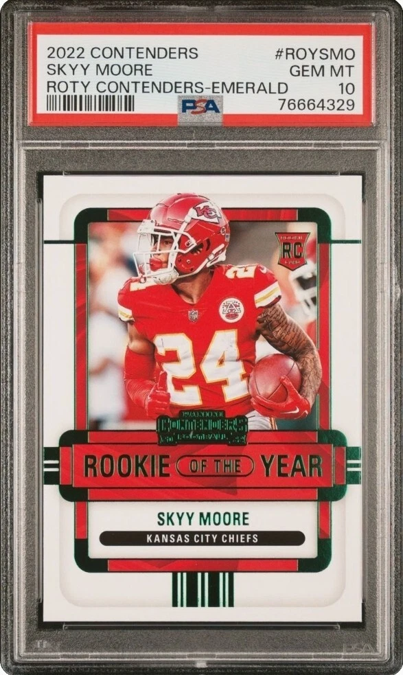 Skyy Moore Panini Contenders Rookie of the Year Contenders #ROYSMO Emerald