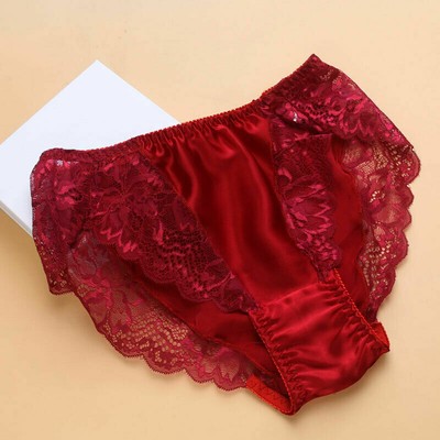 2 Pairs Womens Pure Silk Briefs Bikinis Hipsters Knickers French Cut Panties XL
