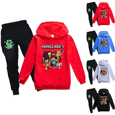 JungenKleidung Minecrafts Trainingsanzug Jogginganzug Sweatshirt Hoodie Hose Set