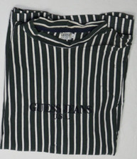 GUESS JEANS USA MENS LARGE L SHIRT LS HEAVY TEE VINTAGE 19454EL VERTICAL STRIPED