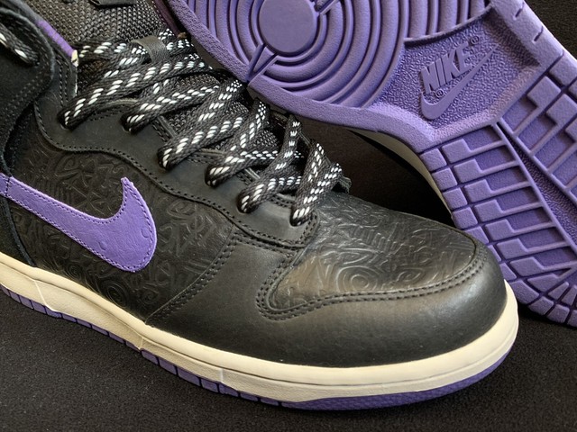 2006 NIKE DUNK HI STUSSY PREMIUM BLACK PURPLE DS BRAND NEW IN BOX US 9 HIGH 43 | eBay