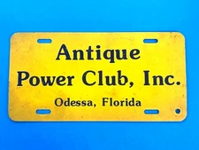 Antique Power Club, Inc Odessa, Florida Vanity Car Tag Booster Plate #9