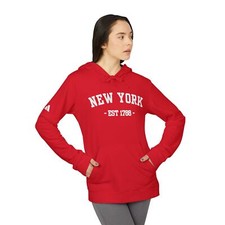 NEW YORK - EST. ADIDAS UNISEX FLEECE HOODIE MULTI-COLOR