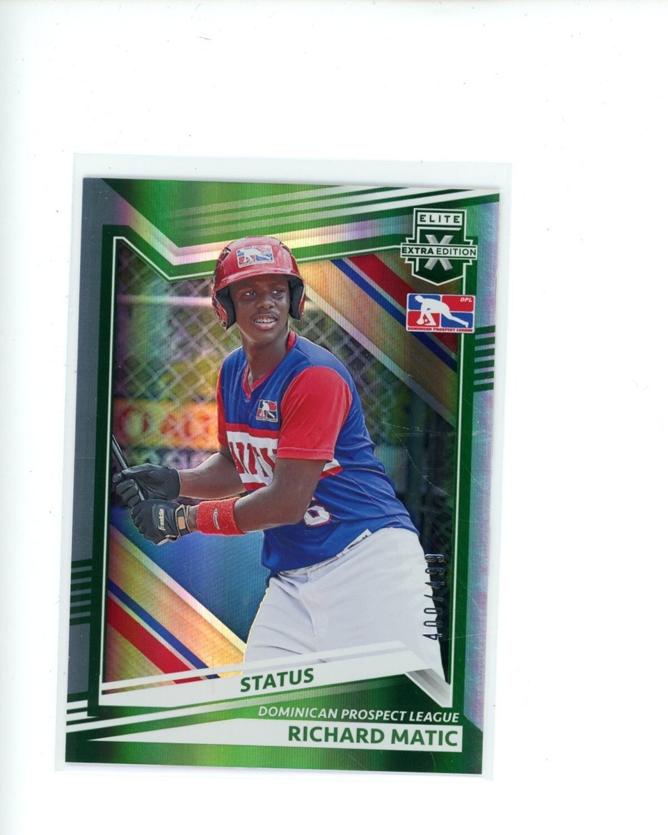 2022 Panini Elite Extra Edition Status Green #189 Richard Matic #d 400/499  Dom.