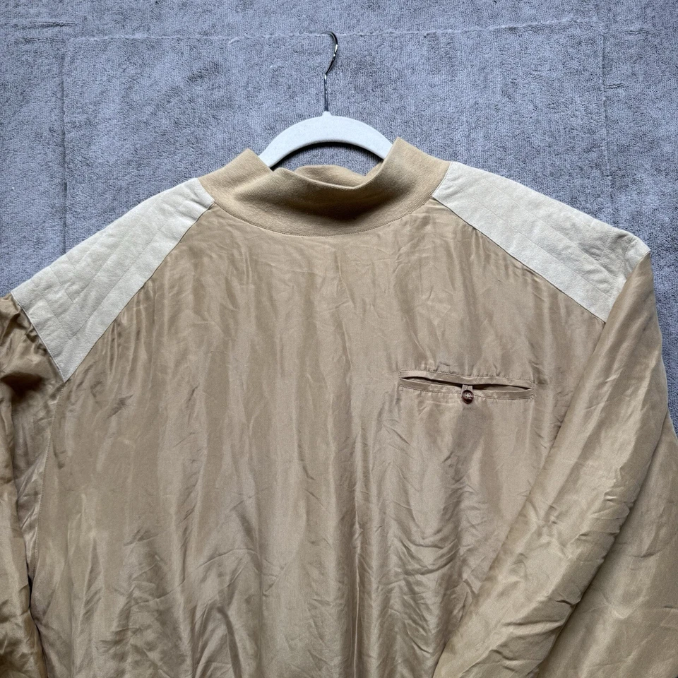 Pullover De Colección Años 80 90 Diane Gilman Cortavientos Mujer L Beige Tostado Seda Gamuza Foto 2 de 4