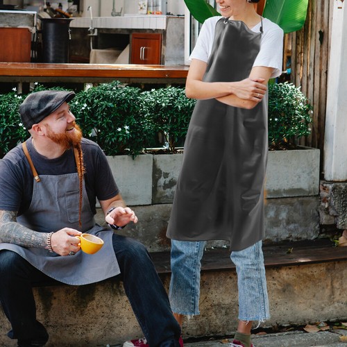 Pvc Waterproof Apron Dishwasher Work Men's Washing Aprons for Kitchen - Imagen 2 de 12